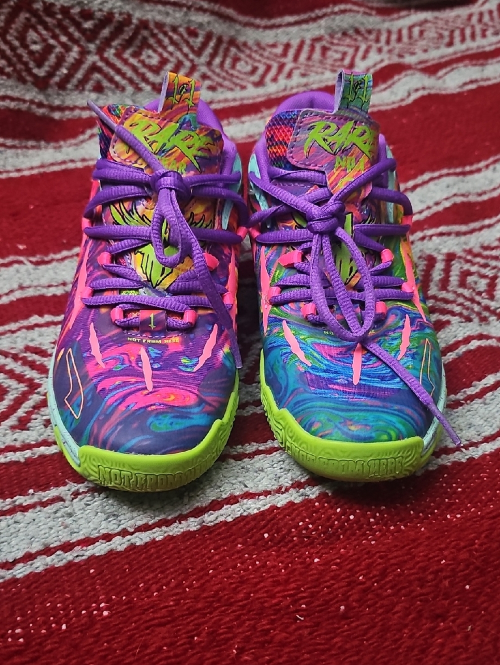Puma MB.03 Toxic JR purple glimmer-green gecko Lamelo Ball Kids youth Shoes 3C